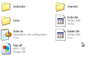 contenu du répertoire bcdw contenu du répertoire bcdw