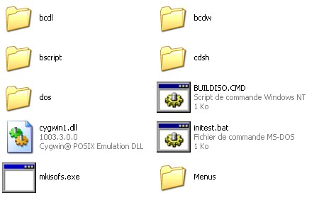 contenu du répertoire RescueCD contenu du répertoire RescueCD