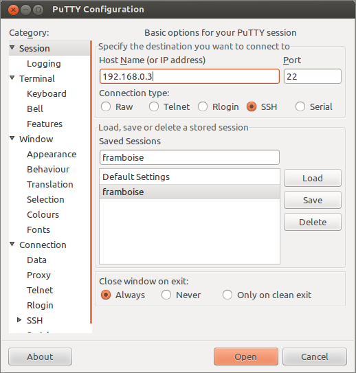 catégorie Session catégorie Session