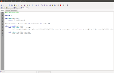 Editor - source view Editor - source view