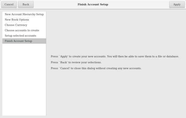 Assistant de configuration de la nouvelle hiérarchie de comptes - Terminer Assistant de configuration de la nouvelle hiérarchie de comptes - Terminer