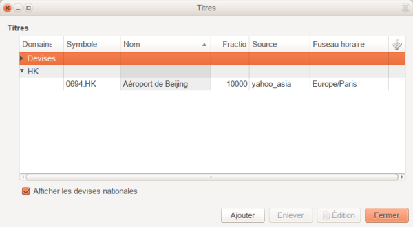 Titres internationaux Titres internationaux