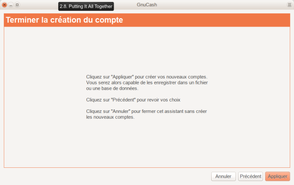 Assistant de configuration de la nouvelle hiérarchie de comptes - Terminer Assistant de configuration de la nouvelle hiérarchie de comptes - Terminer