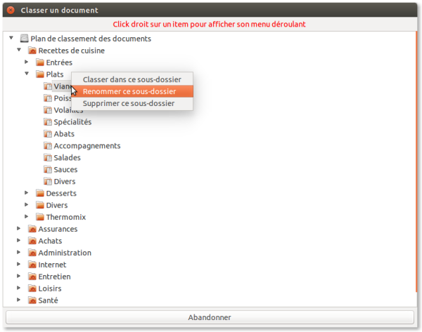 Classer un document Classer un document